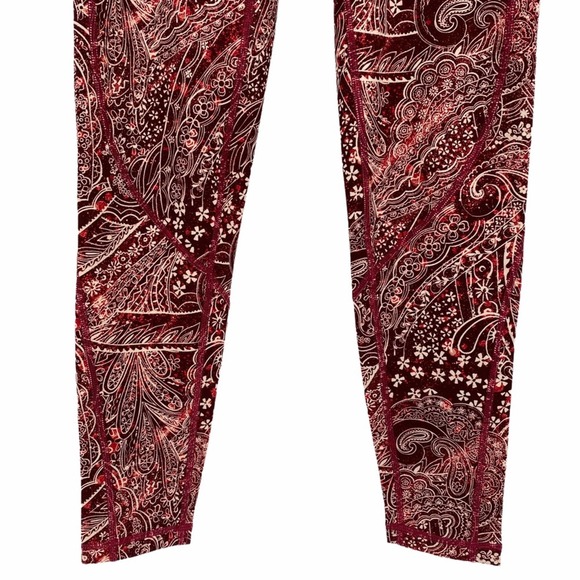 Free People FP Movement Womens Plie All Day Floral Leggings Henna Combo Size XS - Picture 3 of 11